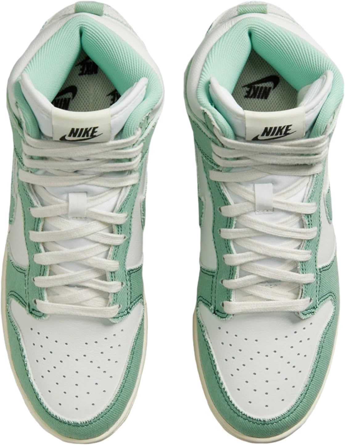 Кроссовки Nike Dunk High 1985 - Summit White / Barely Rose / University Red, белый/зеленый — фото 4