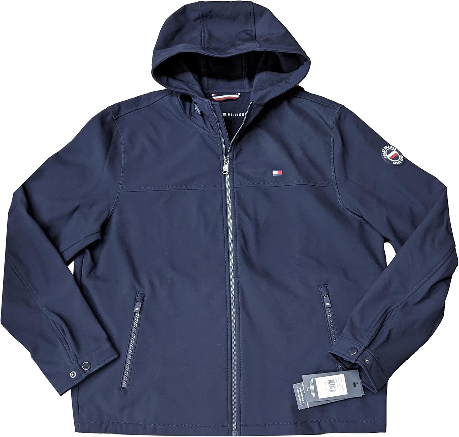 Мужская куртка Tommy Hilfiger Soft Shell с капюшоном и водонепроницаемой отделкой, Night Sky — фото 4
