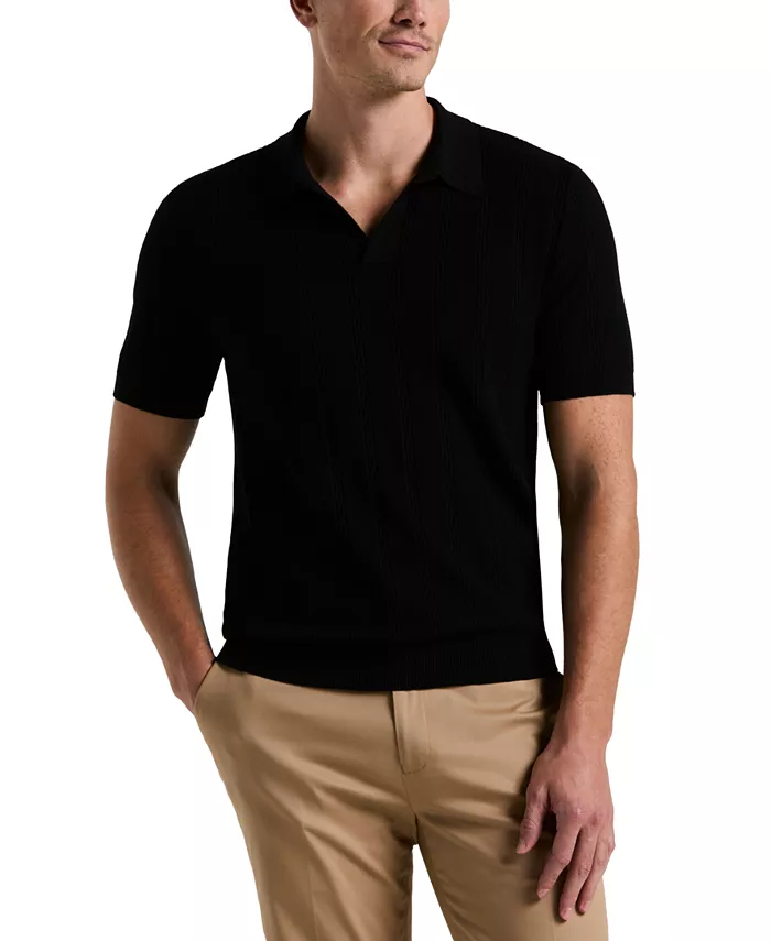 

Мужская поло Johnny Collar в полоску Perry Ellis, черный