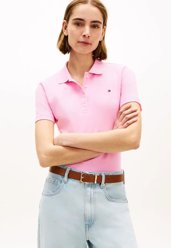 Поло-Рубашка из пике приталенного кроя 1985 года. Tommy Hilfiger, Rose Petal