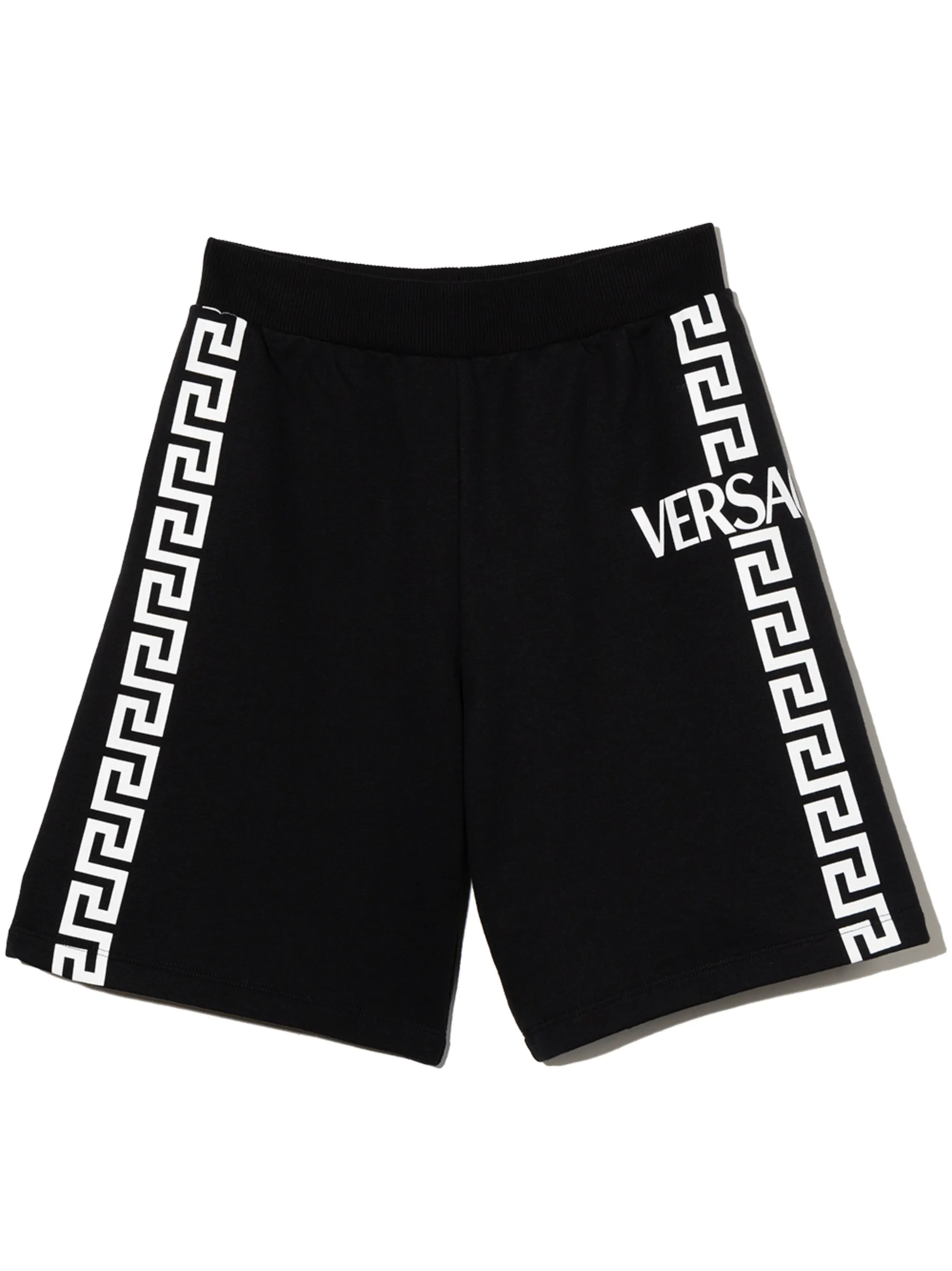 

Спортивные шорты с принтом Greca Versace Kids, черный