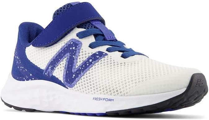 Кроссовки New Balance Unisex-Child Fresh Foam Arishi V4 с шнуровкой, белый/синий — фото 4
