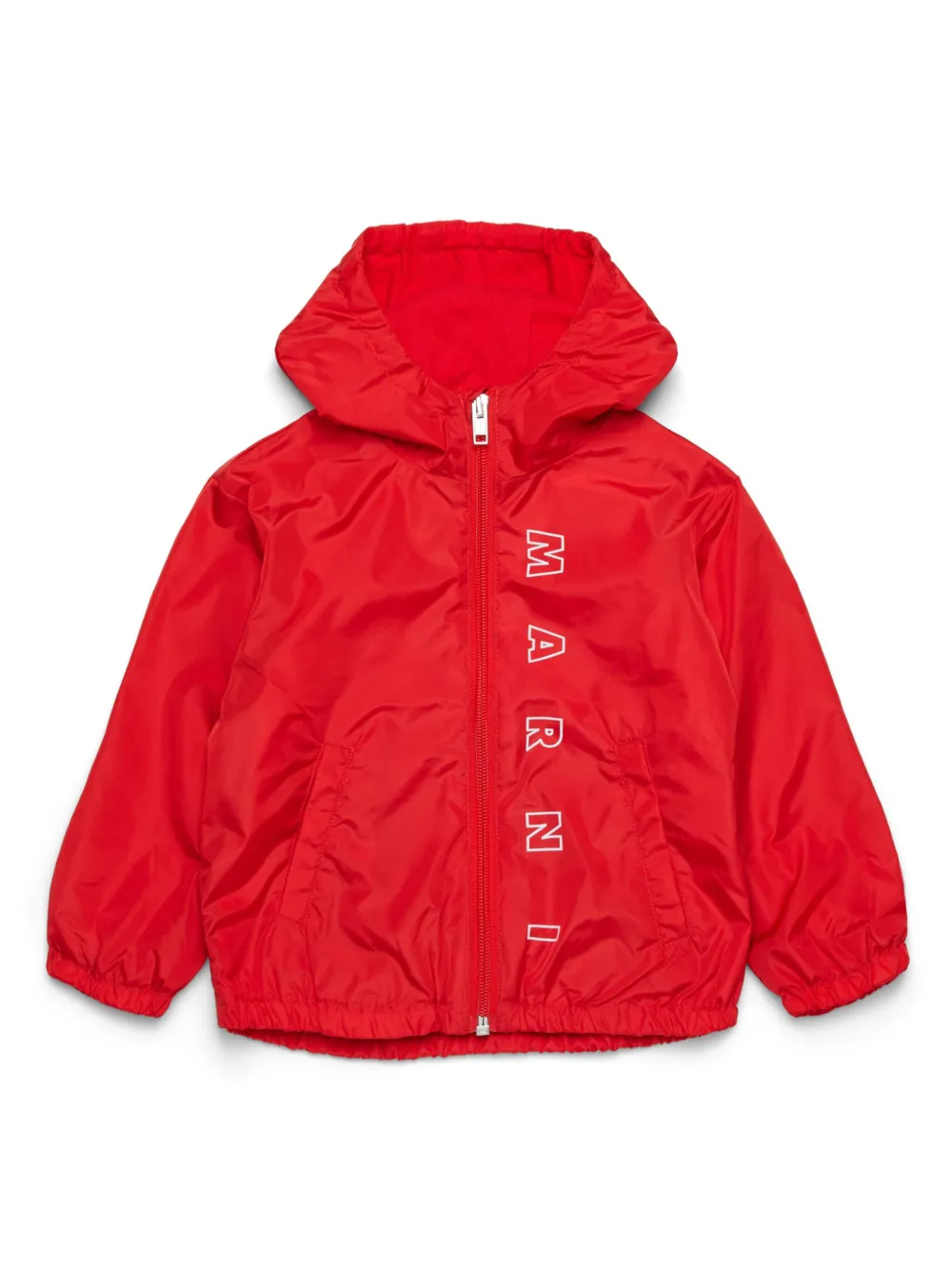 

Куртка с капюшоном и логотипом Marni Kids, красный