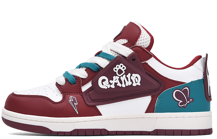 

Кроссовки Q-AND Skateboarding Shoes Unisex Low-top Burgundy, цвет Burgundy