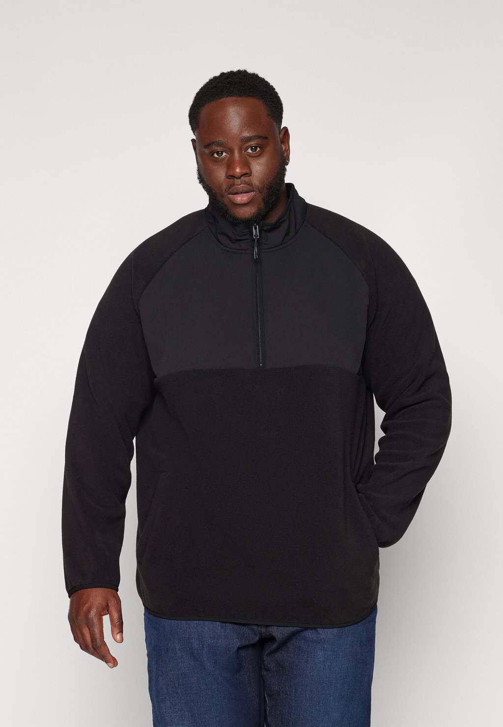 

Флисовый джемпер JCOPEAK PLUS HIGH NECK HALF ZIP Jack & Jones, черный
