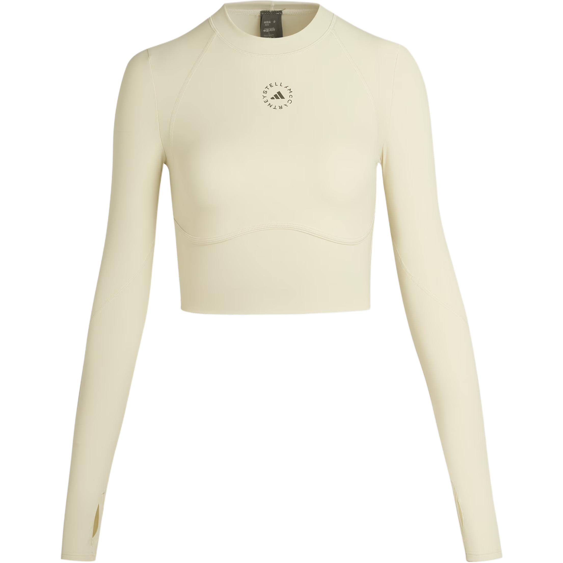 

Футболка с длинным рукавом и логотипом Stella McCartney Adidas, Almond Milk Color