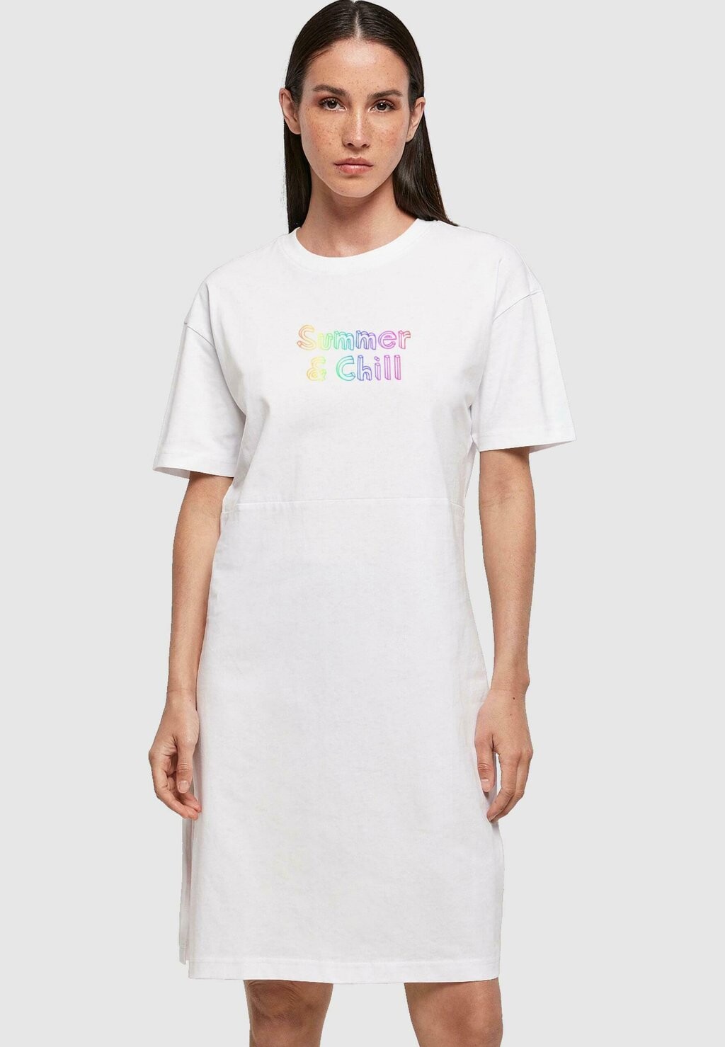 

Платье из джерси SUMMER AND CHILL RAINBOW SLIT Merchcode, белый