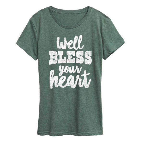 

Женская футболка Well Bless Your Heart с принтом Licensed Character, зеленый