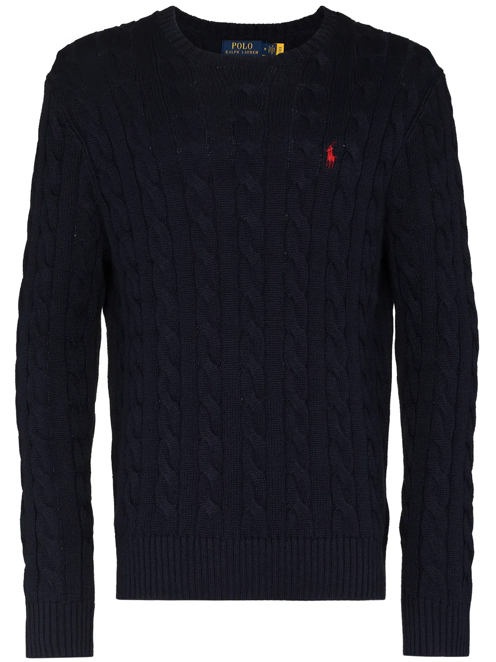 

Вязаный джемпер с вышитым логотипом POLO RALPH LAUREN, синий