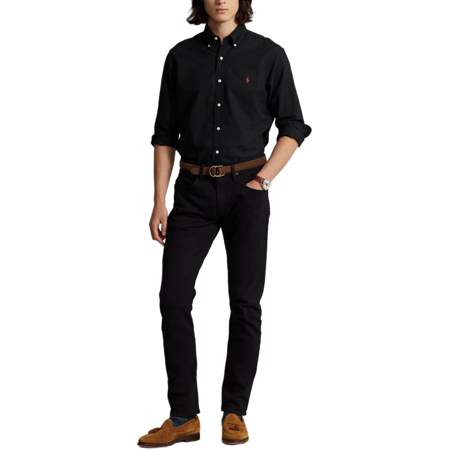 Рубашка Classic Version Men's Black Polo Ralph Lauren — фото 3