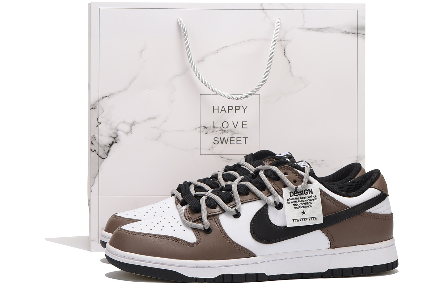 

Кроссовки Nike Dunk Skateboard Shoes Women's Low-Top Brown