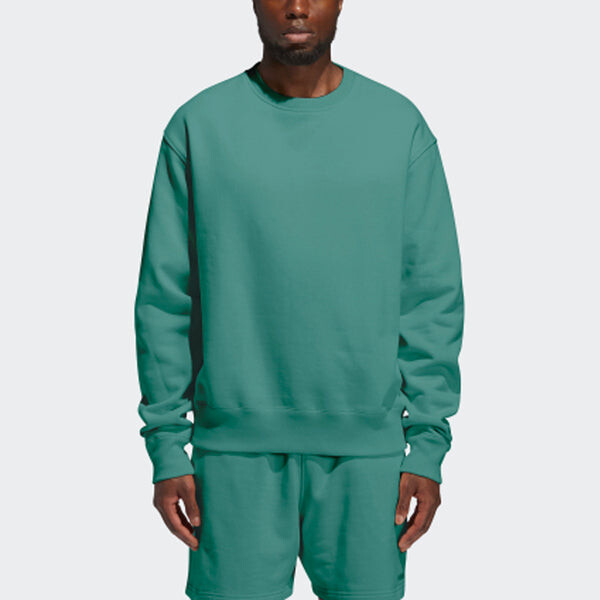 Толстовка adidas originals Pw Basics Crew Sports Couple Style Green, зеленый — фото 3