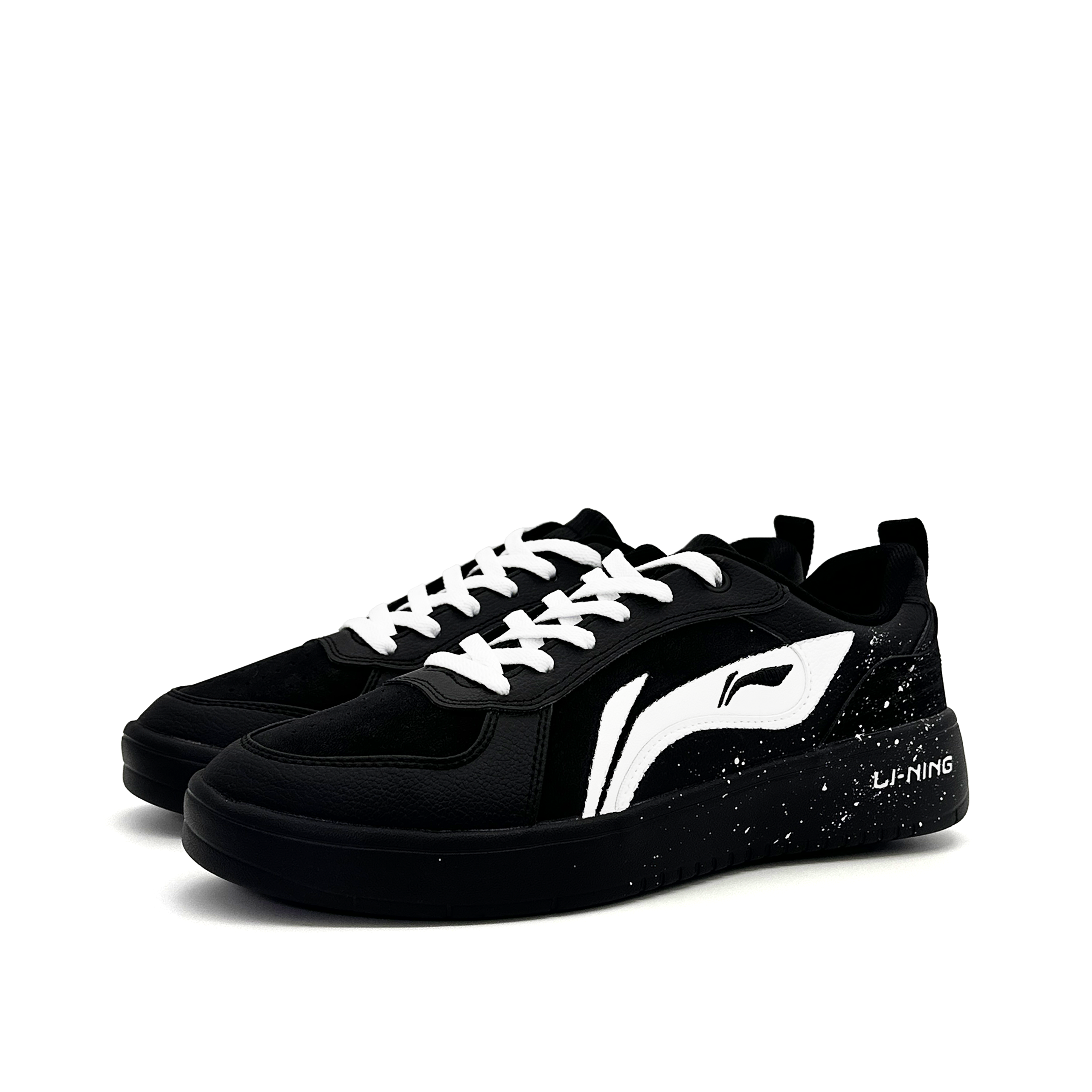 Кроссовки для скейтбординга Li-Ning Wheat Age Height Increasing, устойчивые к истиранию, дышащие, нескользящие, низкие, мужские, черный — фото 4