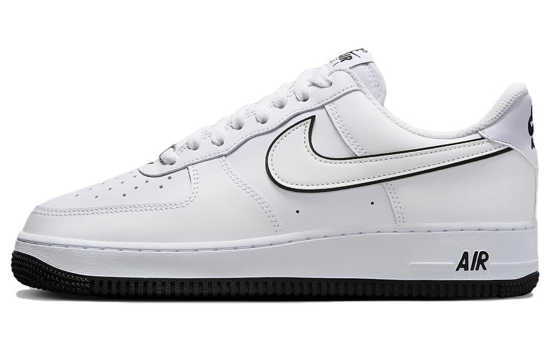 Кроссовки Nike Air Force 1 '07 Low Белые с черным свушем