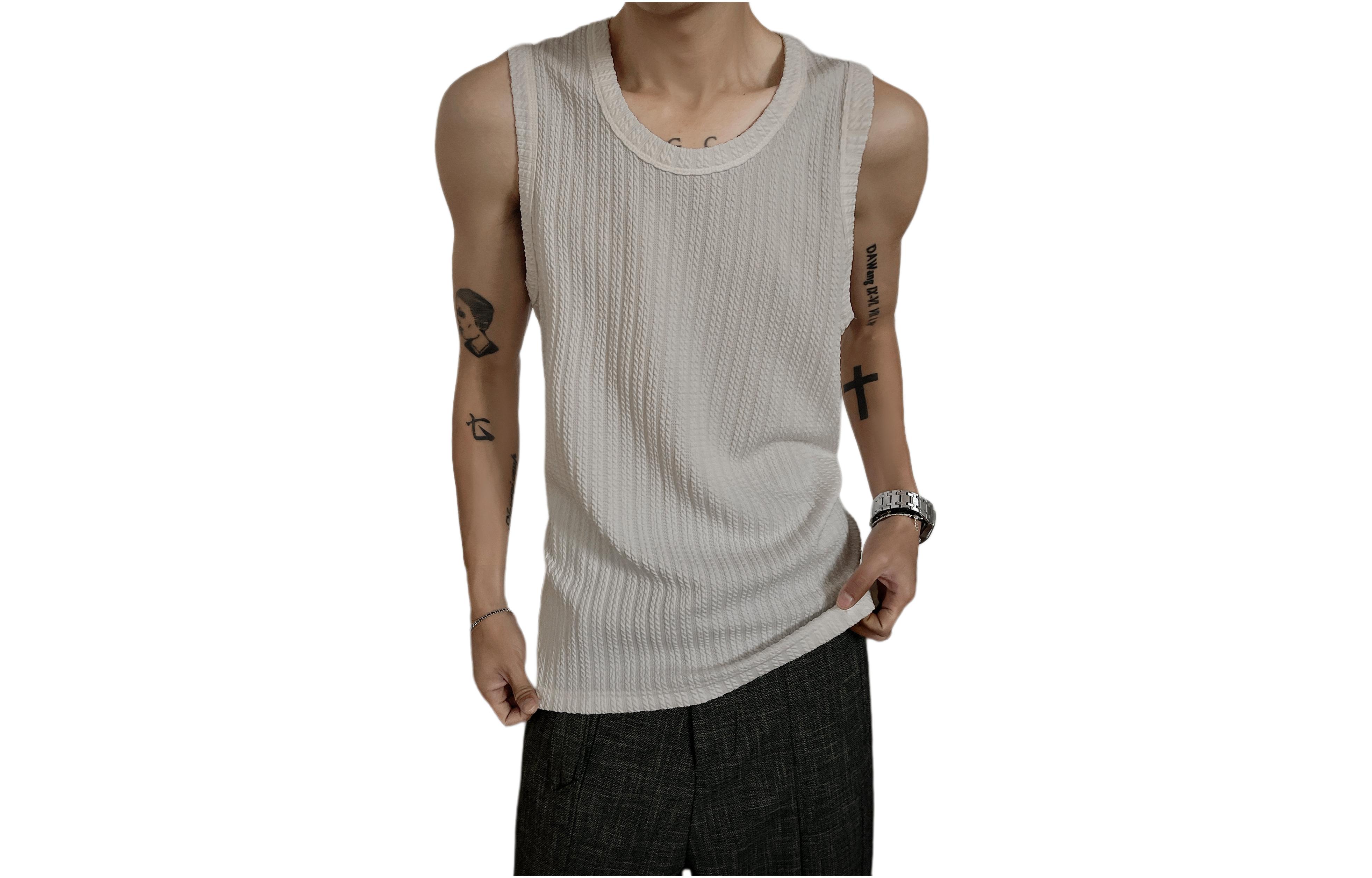 

Топ-майка унисекс с круглым вырезом и тонкими бретелями ZIAREL, белый