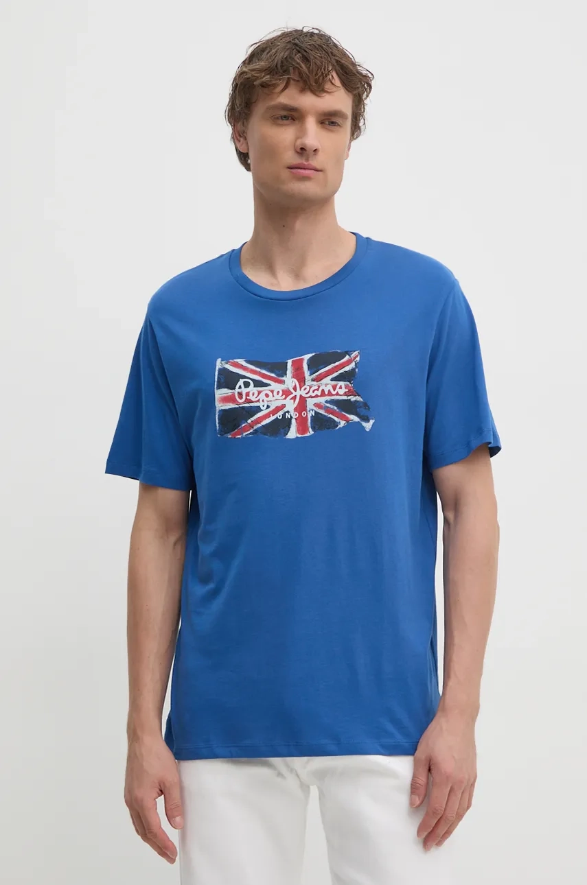 

Футболка Clag из хлопка Pepe Jeans, синий