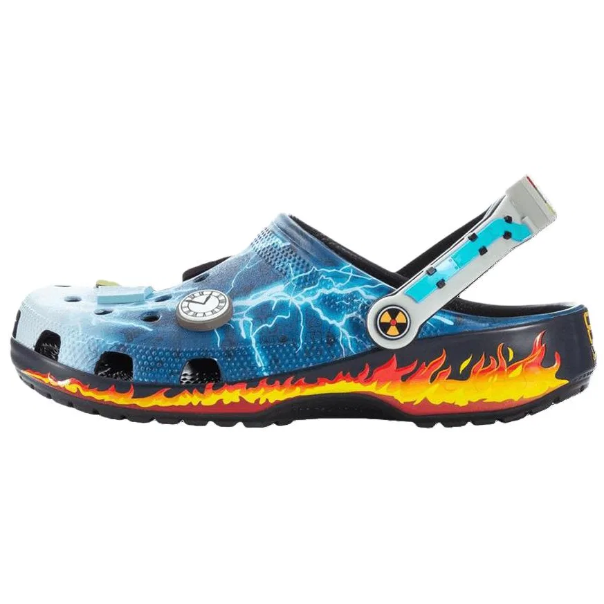 Сабо Classic Clog Back to the Future Crocs сине-оранжевые