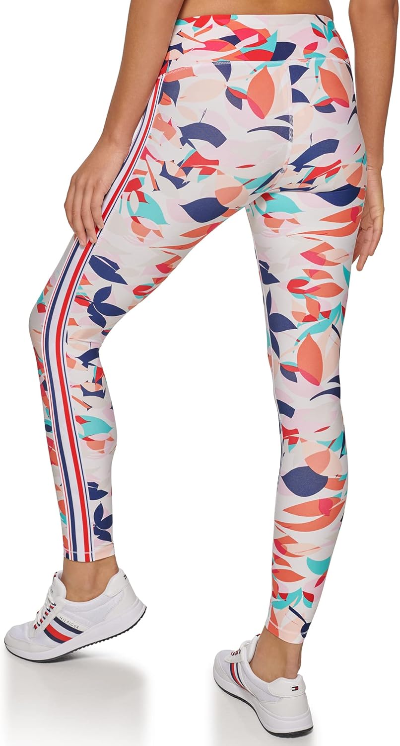 Женские леггинсы Tommy Hilfiger Performance с полосками по бокам, Fusion Peach Combo — фото 4