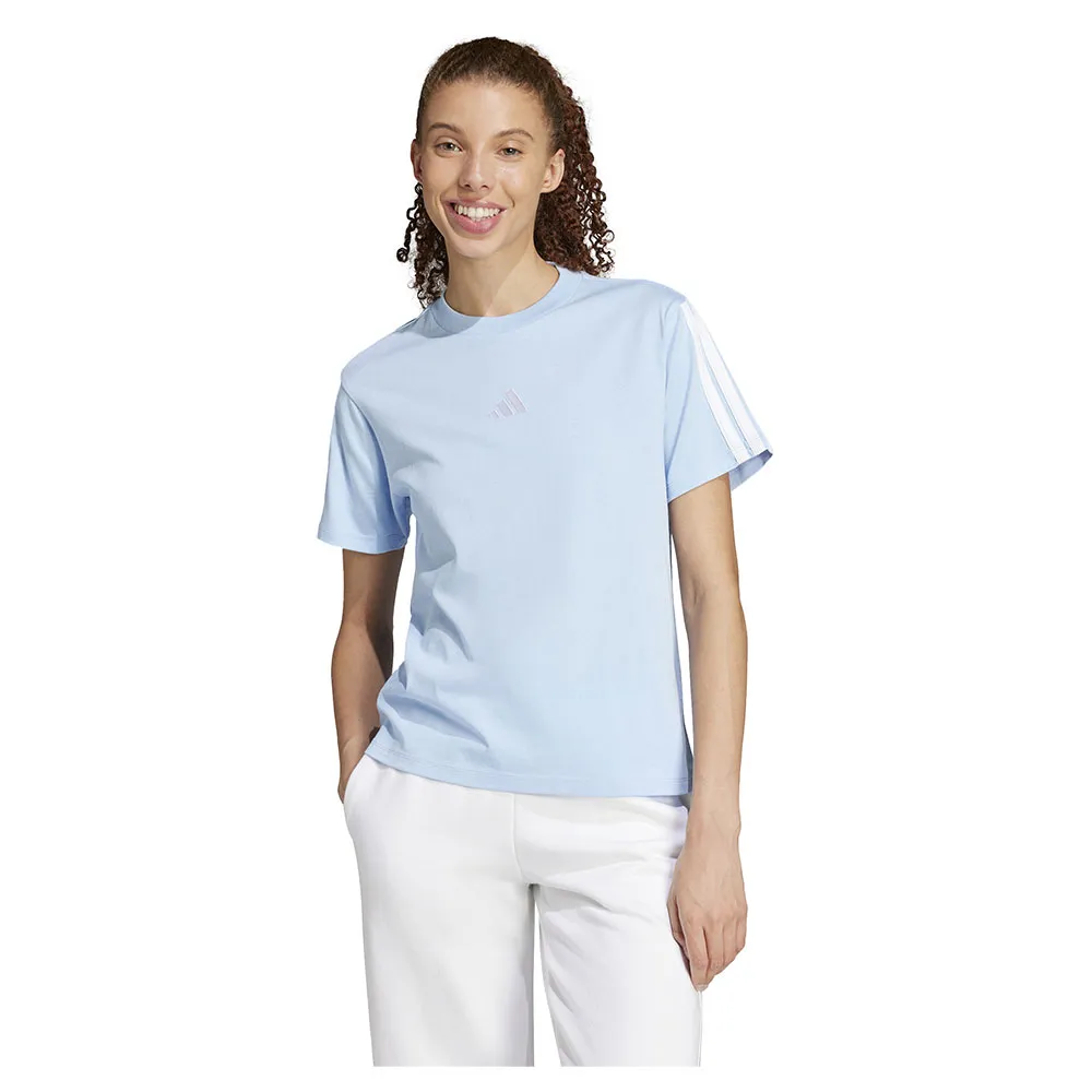 

Футболка adidas Essentials 3 Stripes Cotton, синий