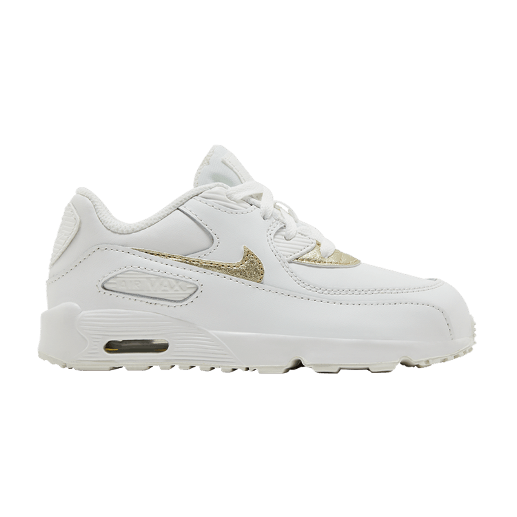 

Кроссовки Nike Air Max 90 Leather TD 'White Metallic Gold Star', белый