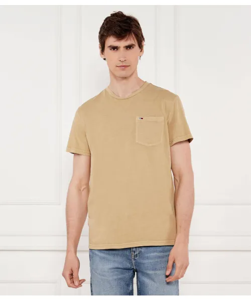 

Футболка Slim fit Tommy Jeans, бежевый