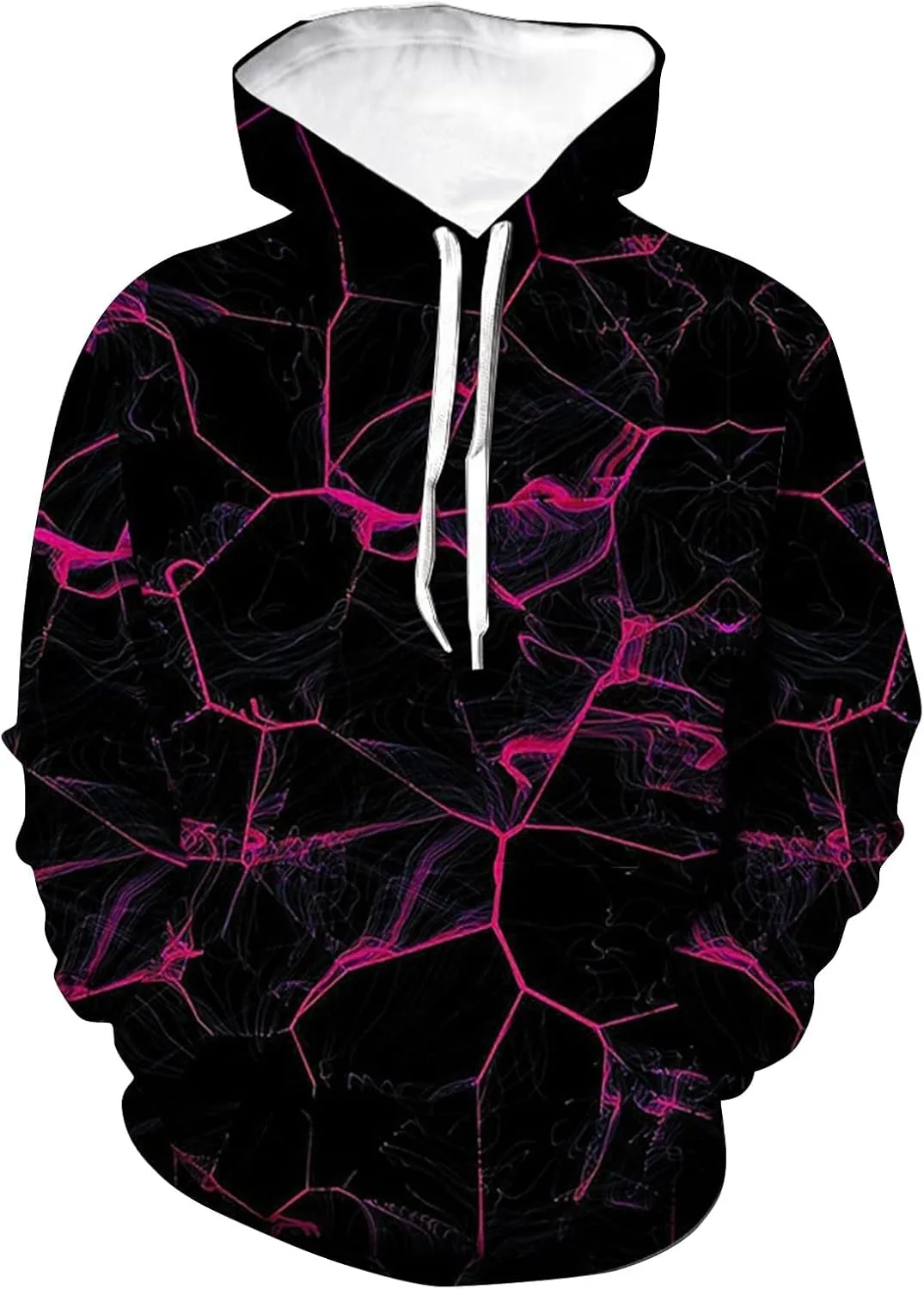 

Мужской худи с 3D принтом и карманами, 6XL