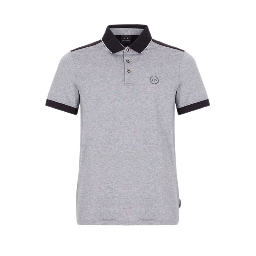 

Черная хлопковая рубашка-поло Armani Exchange
