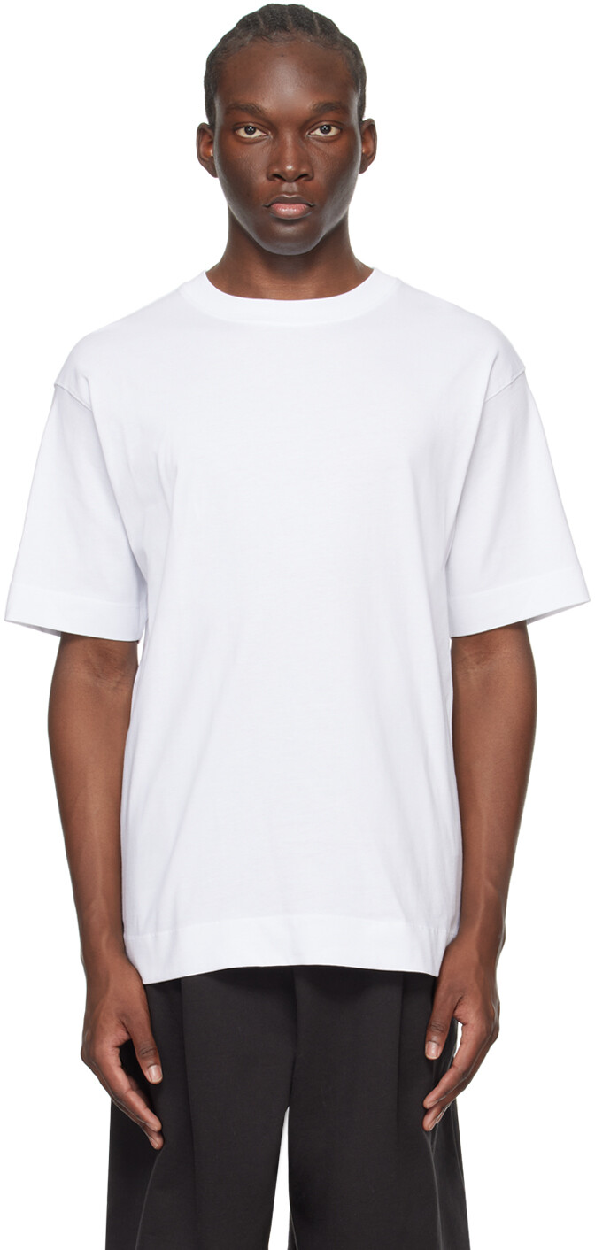

Белая футболка с круглым вырезом Dries Van Noten, цвет White