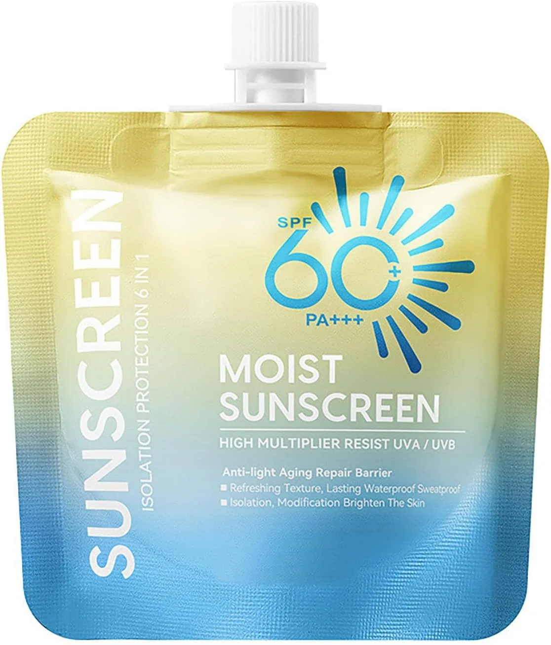 Солнцезащитный крем для лица Hydrating Face Sunscreen 60+ PA+++, 50 мл, синий Generic