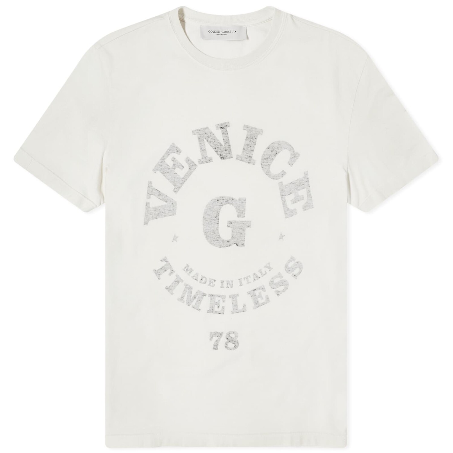 

Футболка Golden Goose Venice Print, цвет Heritage White & Black
