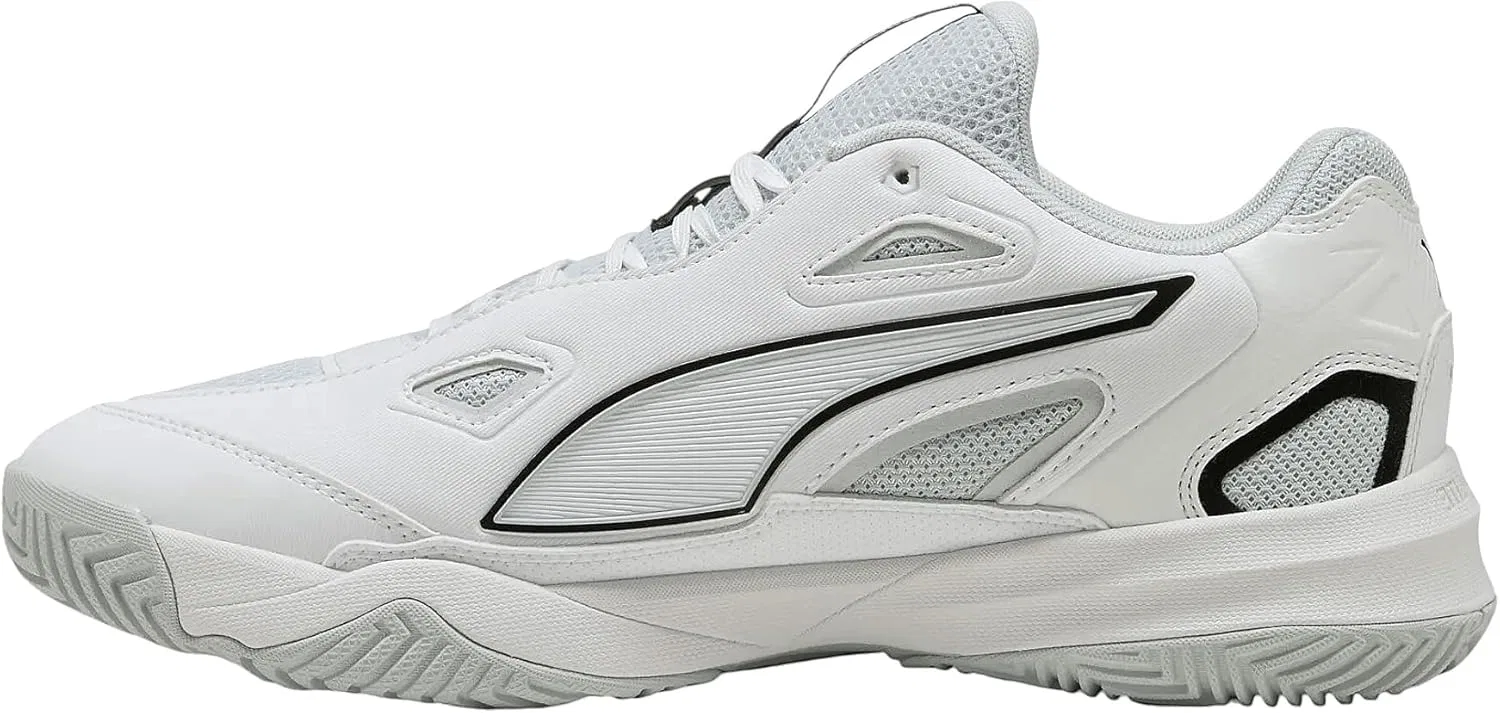 Кроссовки PUMA Unisex Solarstrike 4 для дома, Puma White Puma Black Silver Mist Platinum Grey — фото 2