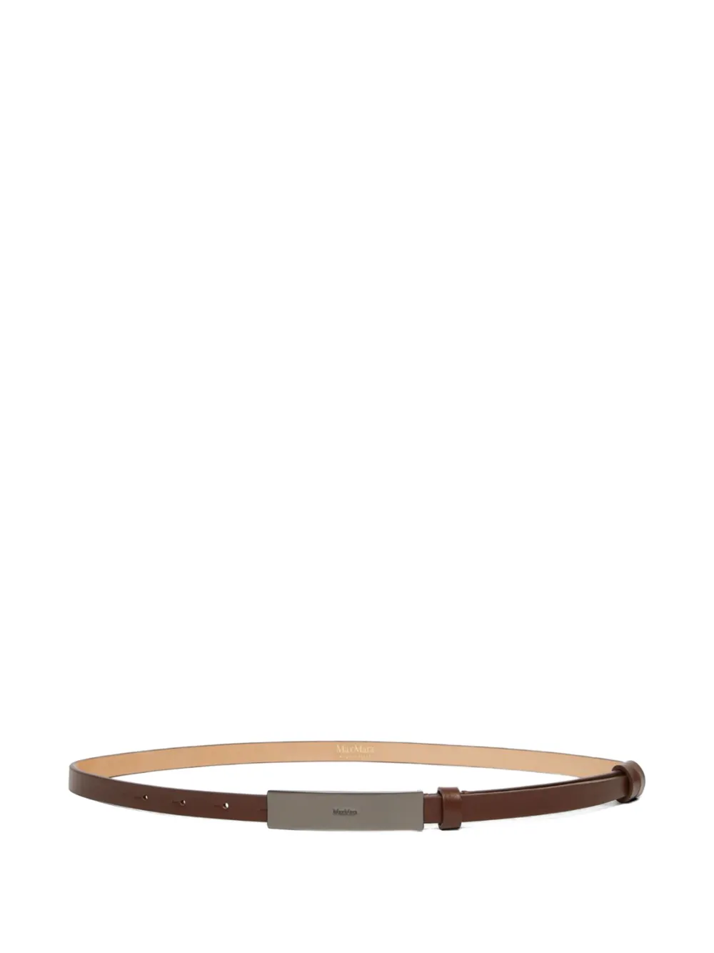 

Ремень из бляшек из кожи MAX MARA, коричневый