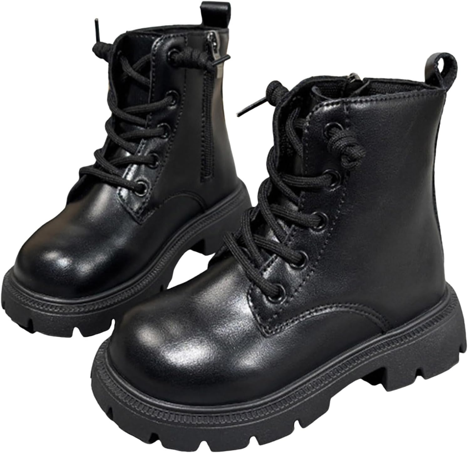 

Generic Детские белые ботинки на щиколотку для девочек, модные осенне-зимние, с боковой молнией и шнуровкой, белые повседневные армейские, удобные, модные челси для детей 3-11 лет