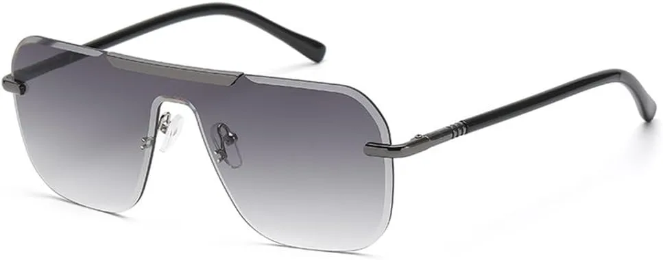 

Солнцезащитные очки LVTFCO большого размера для мужчин, цельная оправа с градиентными линзами, полуободковая конструкция, защита от УФ-излучения UV400, 2