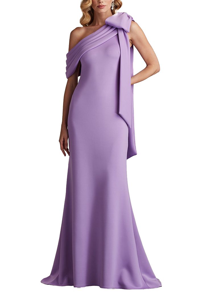 

Кассия Платье из крепа с бантом на плече Tadashi Shoji, фиолетовый