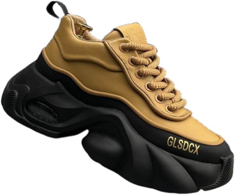 

Мужские спортивные кроссовки большого размера на толстой подошве, модные, с увеличенным ростом, противоскользящие и износостойкие свойства, подходят для активного отдыха и повседневного использования Clolinde, хаки