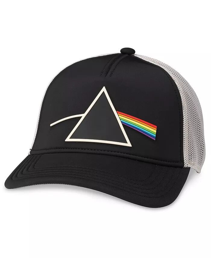 

Мужская черная, натуральная регулируемая шляпа Pink Floyd Riptide Valin Trucker American Needle, белый