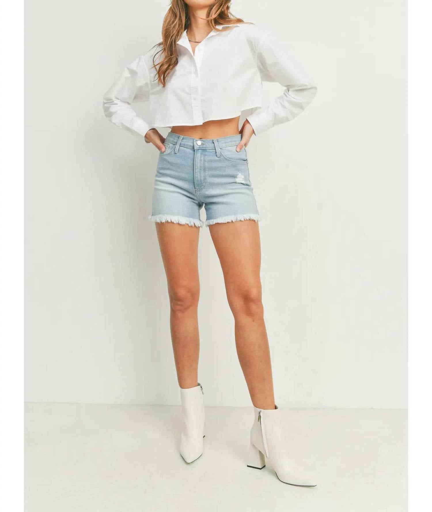 

Шорты Keeper из светлого денима JUST BLACK DENIM, цвет light denim