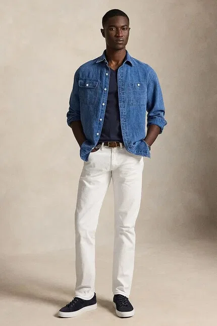 Футболка из тонкого трикотажа Polo Ralph Lauren, темно-синий — фото 3