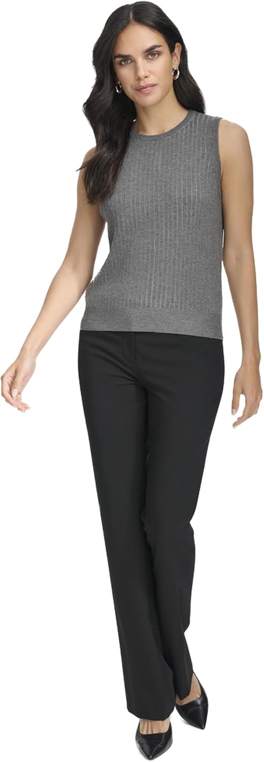 

Женский трикотажный свитер без рукавов с круглым вырезом Calvin Klein, Charcoal Melange