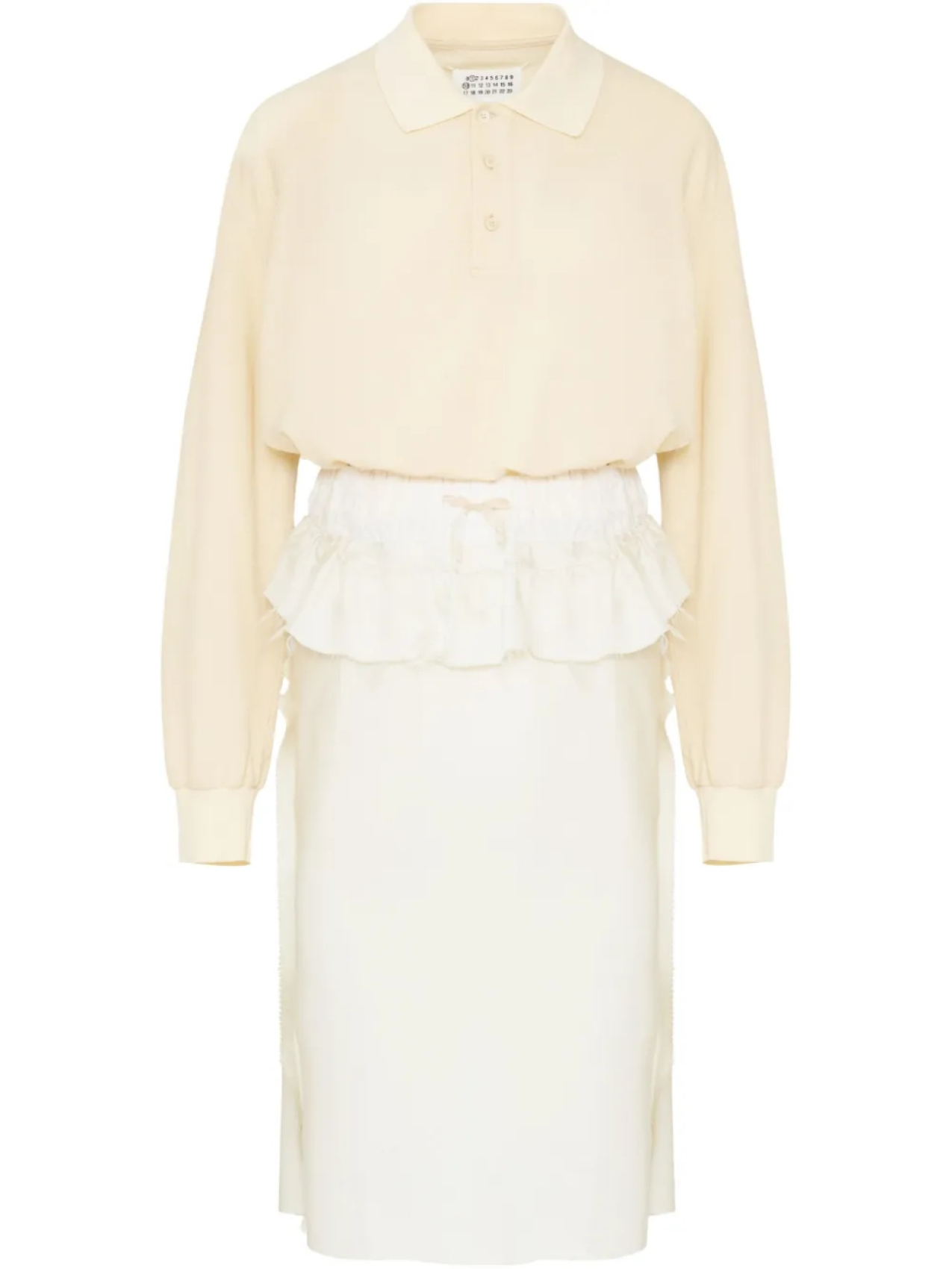 

Платье миди с длинными рукавами Maison Margiela, белый