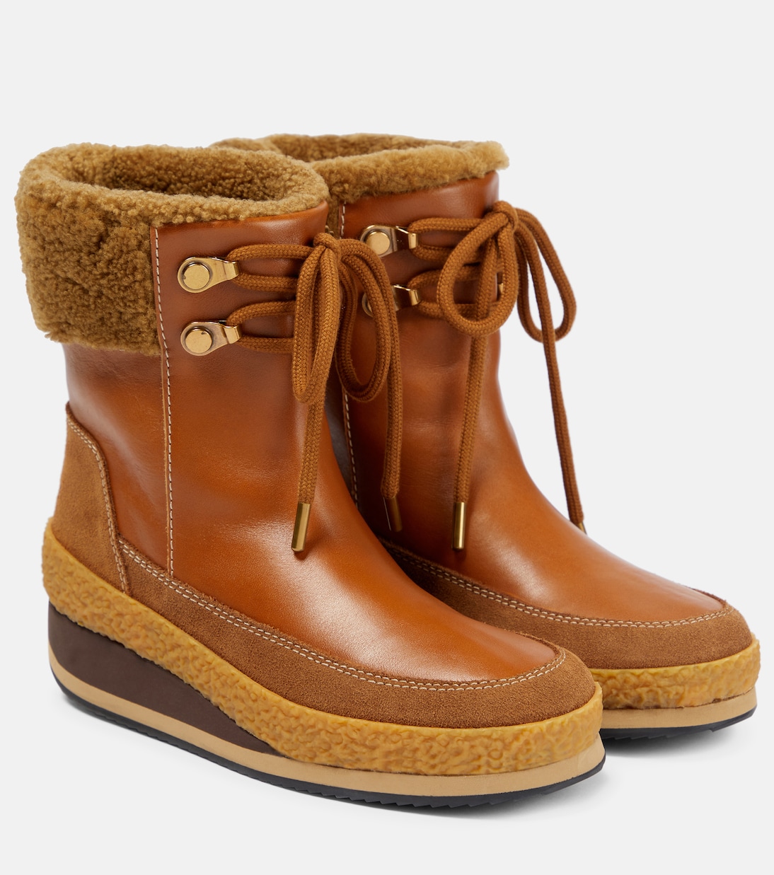 Ботильоны из кожи Cameron See By Chloé, желто-коричневый