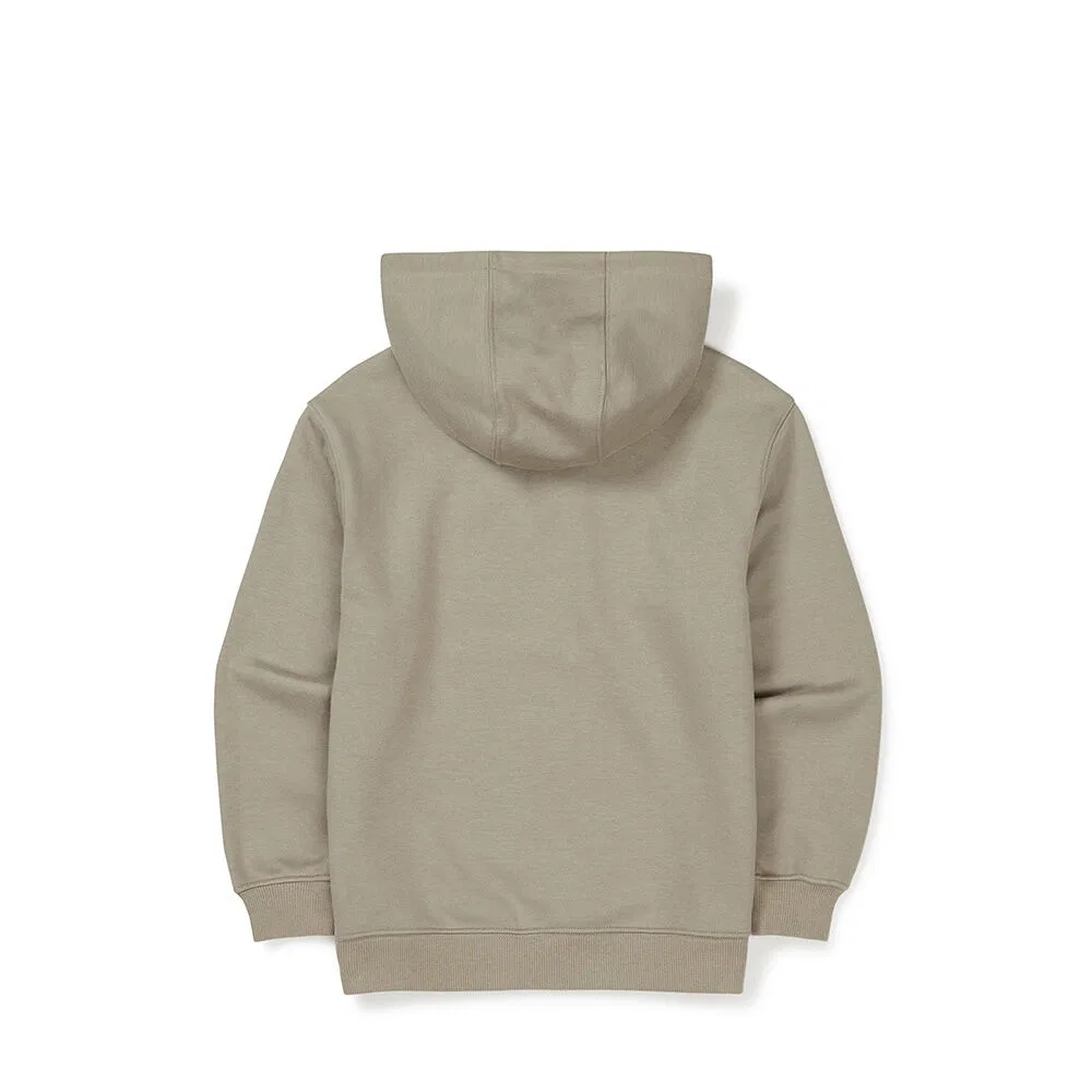 Детская флисовая худи Land Kids, цвета хаки-серый, от Snowpeak Apparel Kids — фото 4