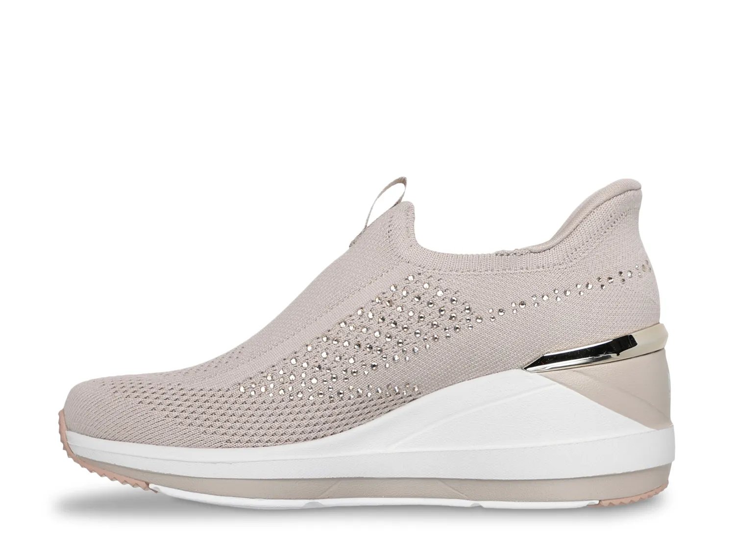 Слипоны Skechers x Mark Nason Hands Free Slip-Ins: Triple Wedge Milee Wedge Slip-On Sneaker, серо-коричневый — фото 2