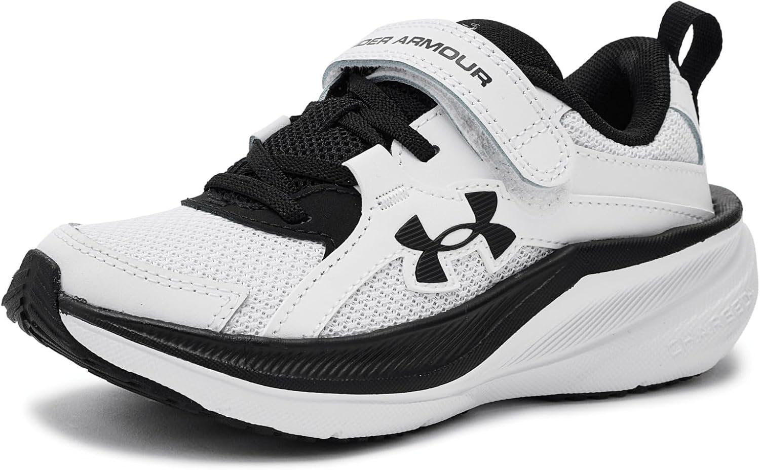 Кроссовки Under Armour для мальчиков Charged Assert 11 с альтернативной застежкой, белый/черный