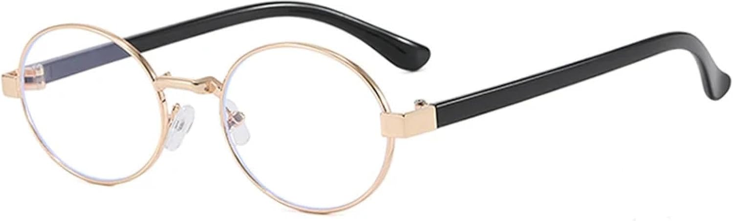 

Винтажные маленькие металлические овальные женские солнцезащитные очки, модные прозрачные градиентные линзы, защита от УФ-излучения UV400, мужские солнцезащитные очки в стиле панк TKKTLLT, Golden Black Clear