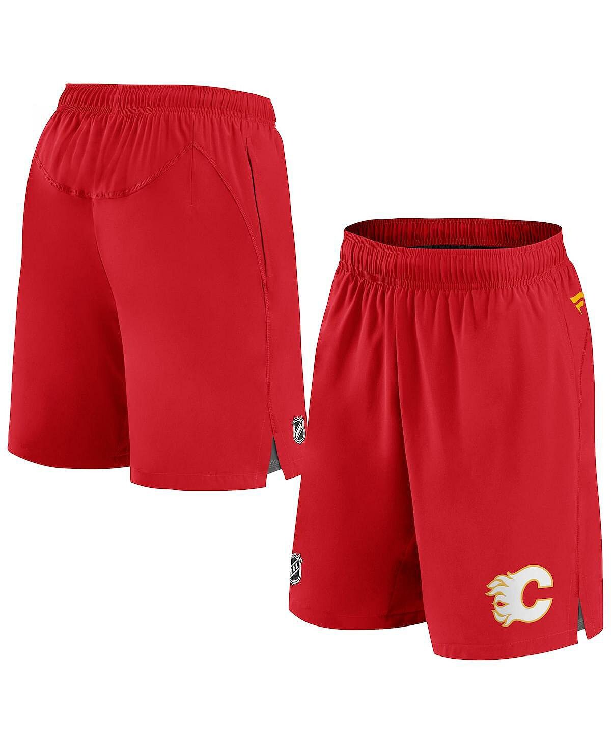 

Мужские фирменные красные шорты Calgary Flames Authentic Pro Rink Fanatics