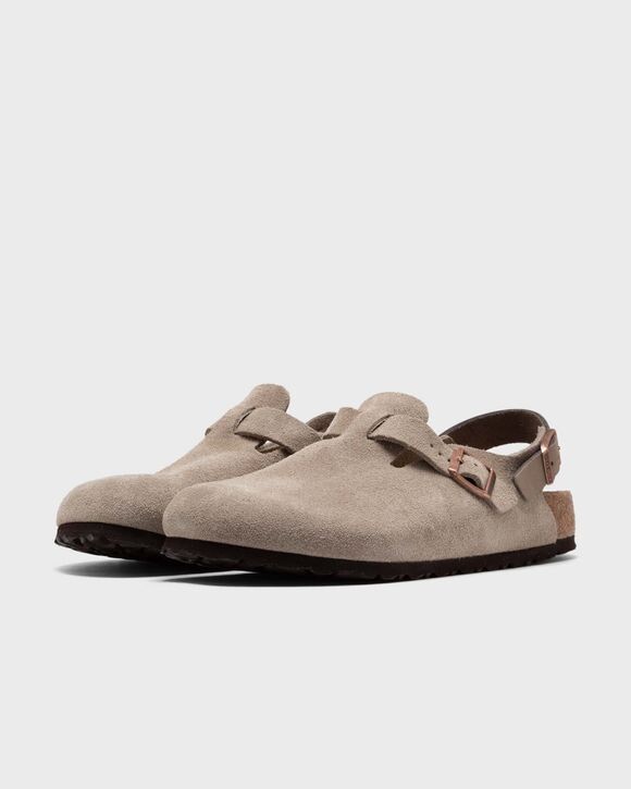 Сабо Birkenstock Tokio Suede Leather, серо-бежевый — фото 2