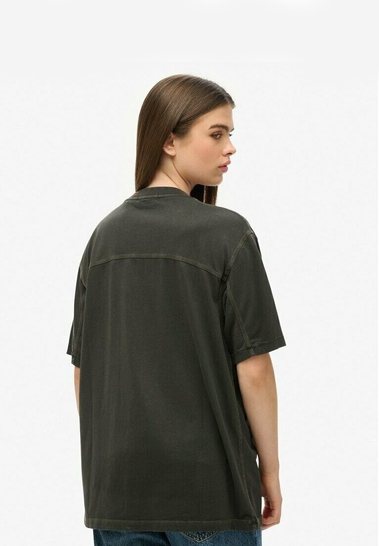 

Базовая футболка CONTRAST STITCH POCKET Superdry, черный