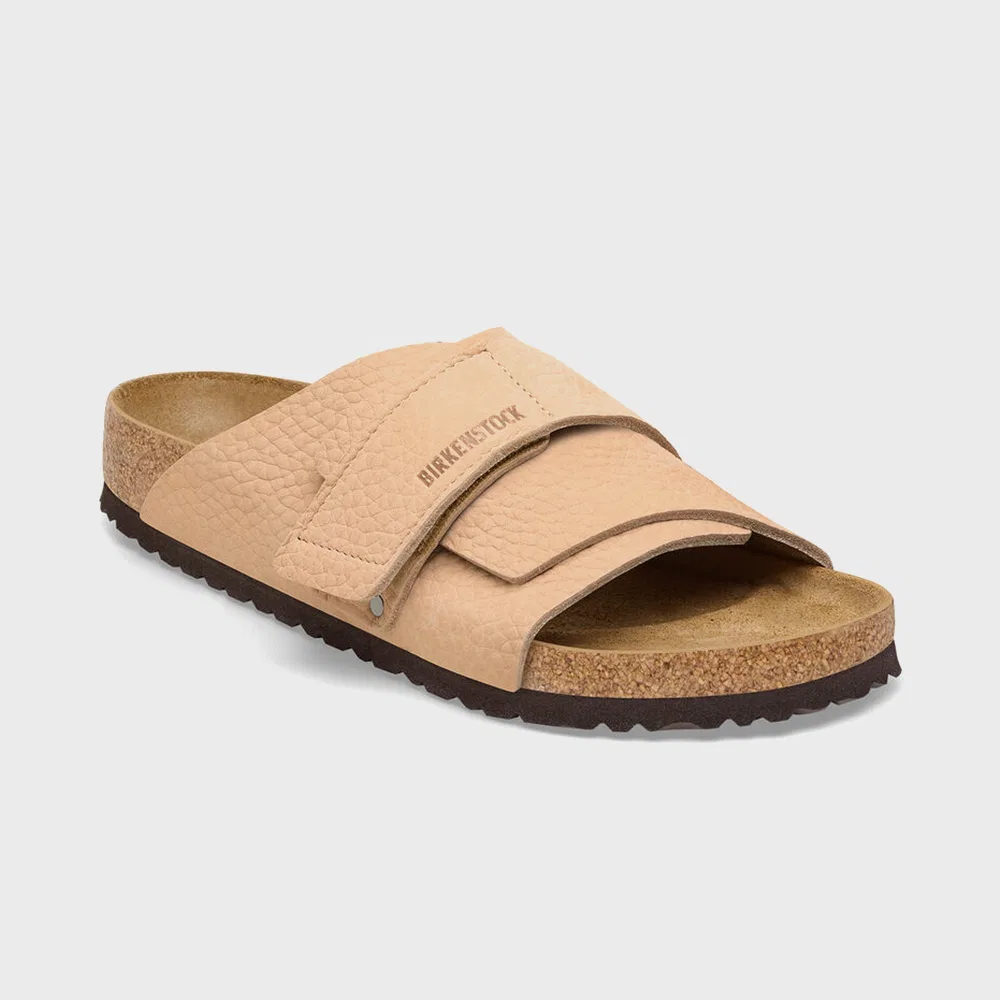 Мужские слайды Kyoto Nubuck Leather New Beige от Birkenstock